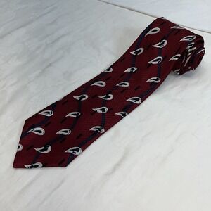 XMI for Nordstrom 325 Series Vintage Tie Burgundy Navy Imported Silk 56" X 3.75"